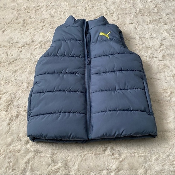 Puma Kids Blue Puffer Vest Size XS (5/6) - Picture 1 of 4